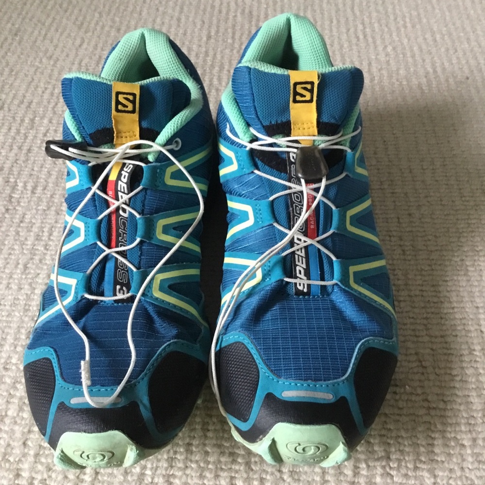 Salomon Trail Running Shoes - Blue, Mint & Yellow